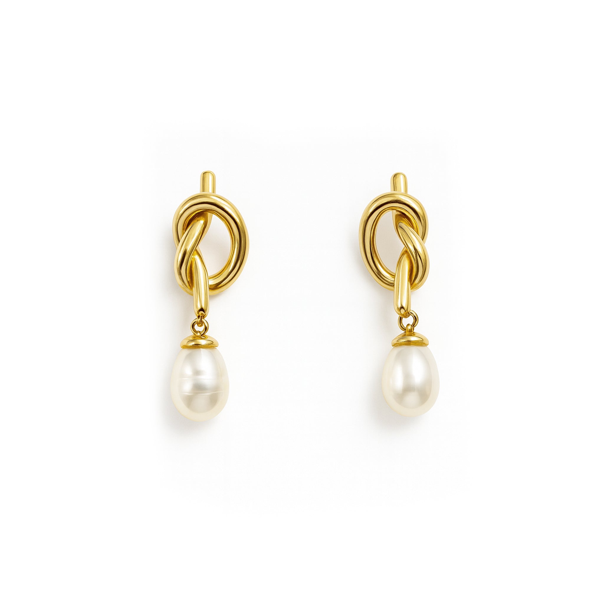 Knotted Pearl Earring