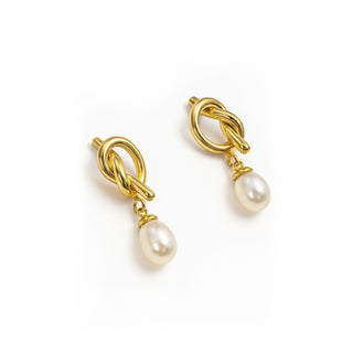 Knotted Pearl Earring
