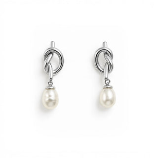 Knotted Pearl Earring