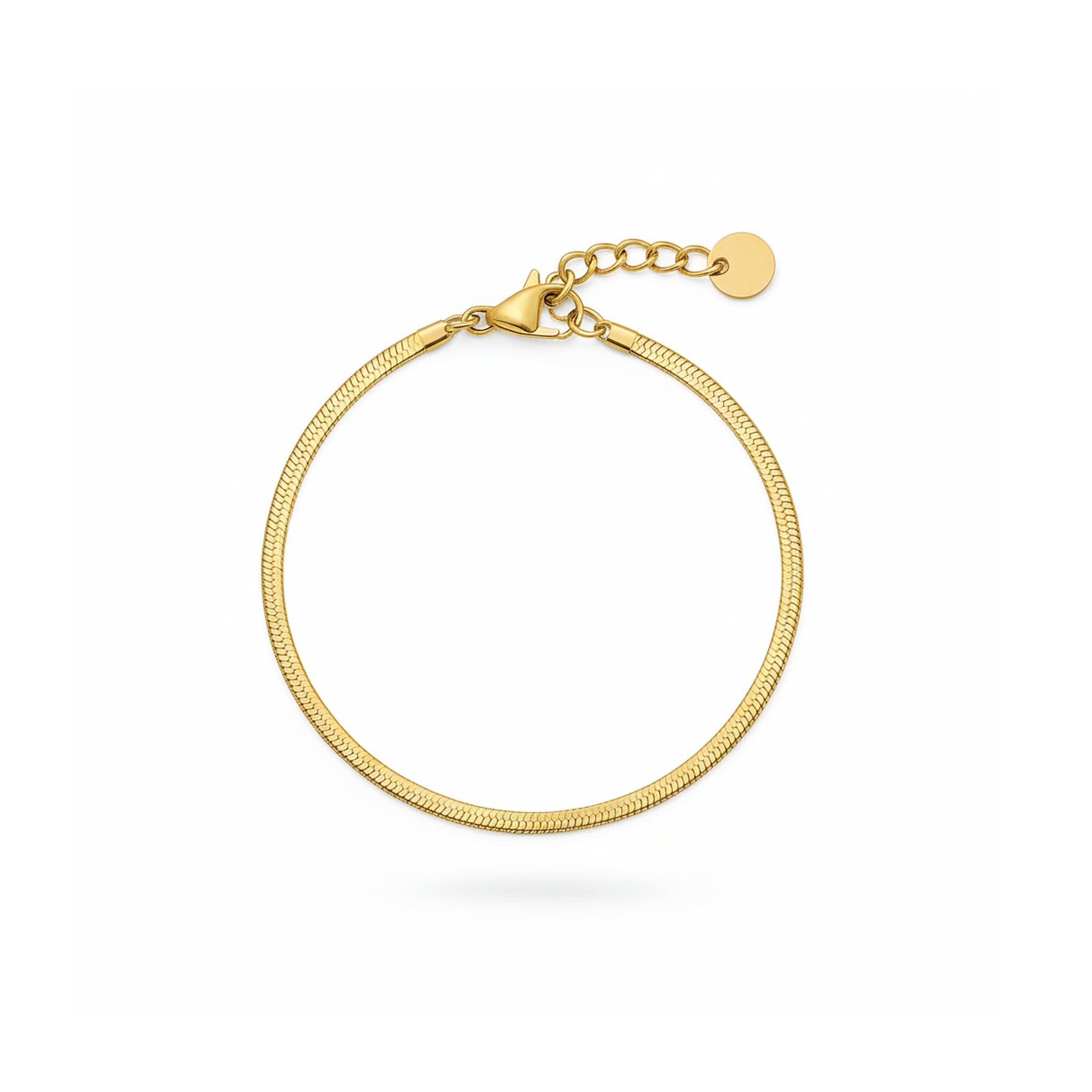 Petite Herringbone Snake Chain Bracelet